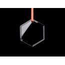 3" Glass Ornament (Hexagon, Engravable) (10/pack)